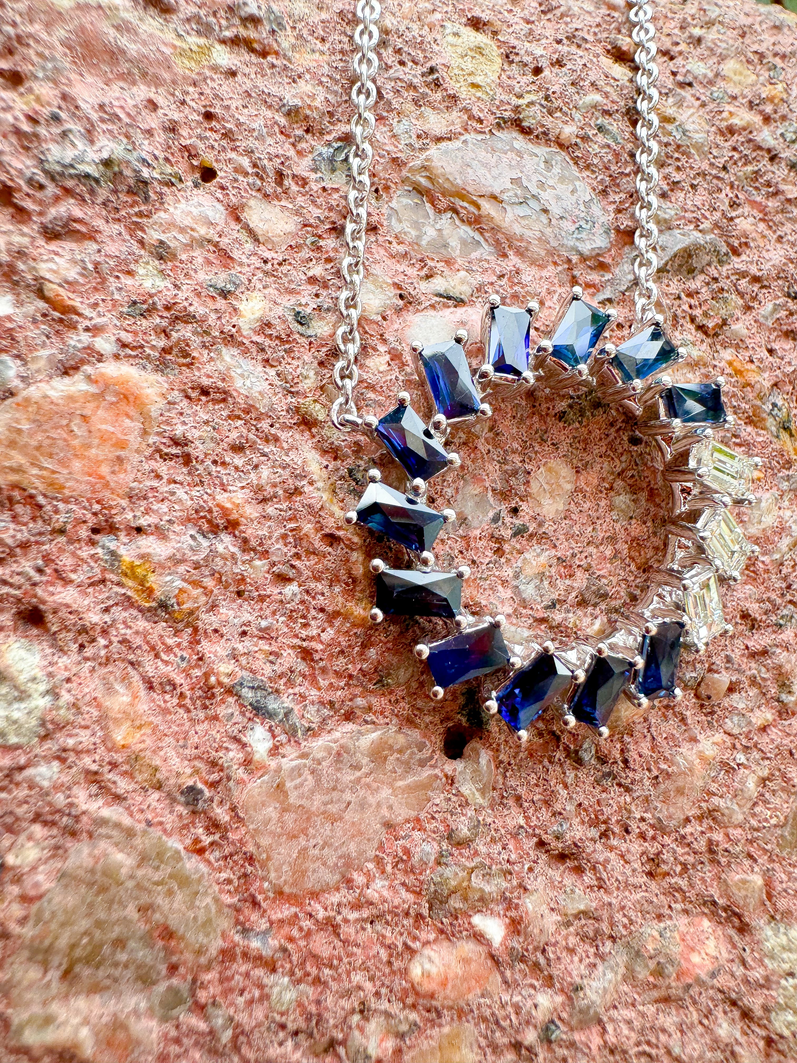 Circle Sapphire Pendant