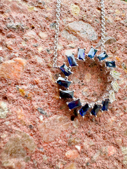 Circle Sapphire Pendant