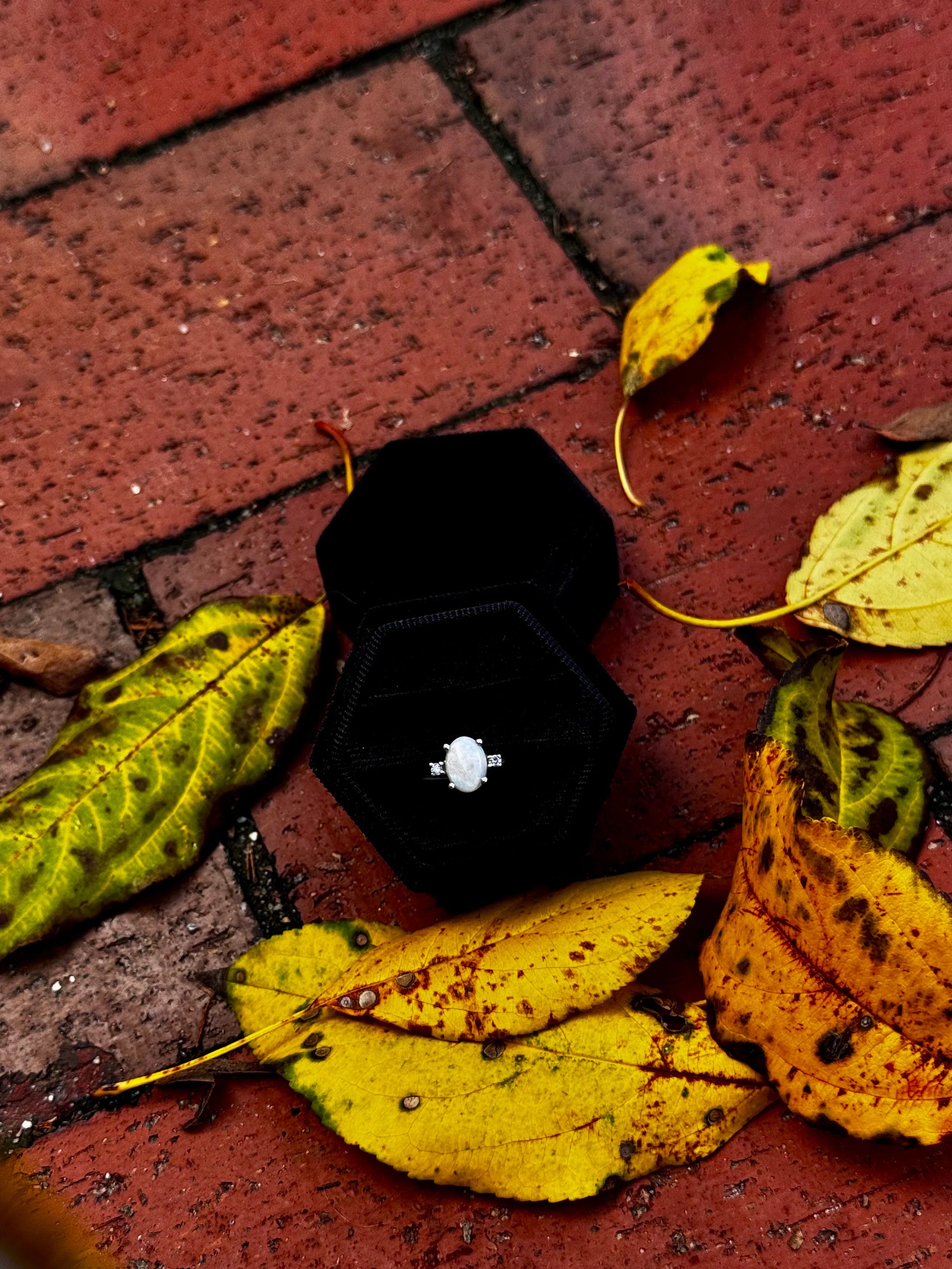 Opal Minimalist Ring