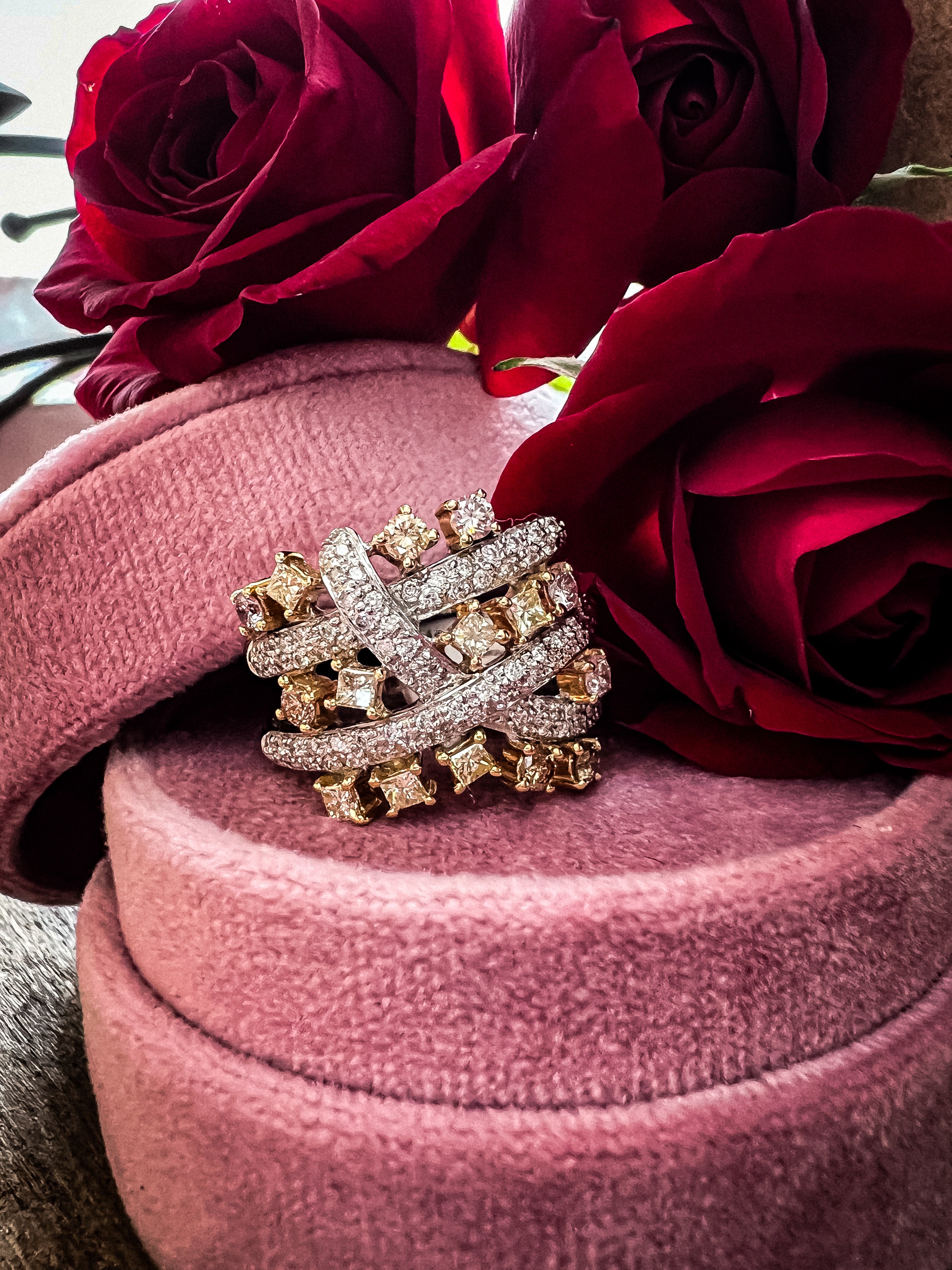 Two Toned Basket Ring