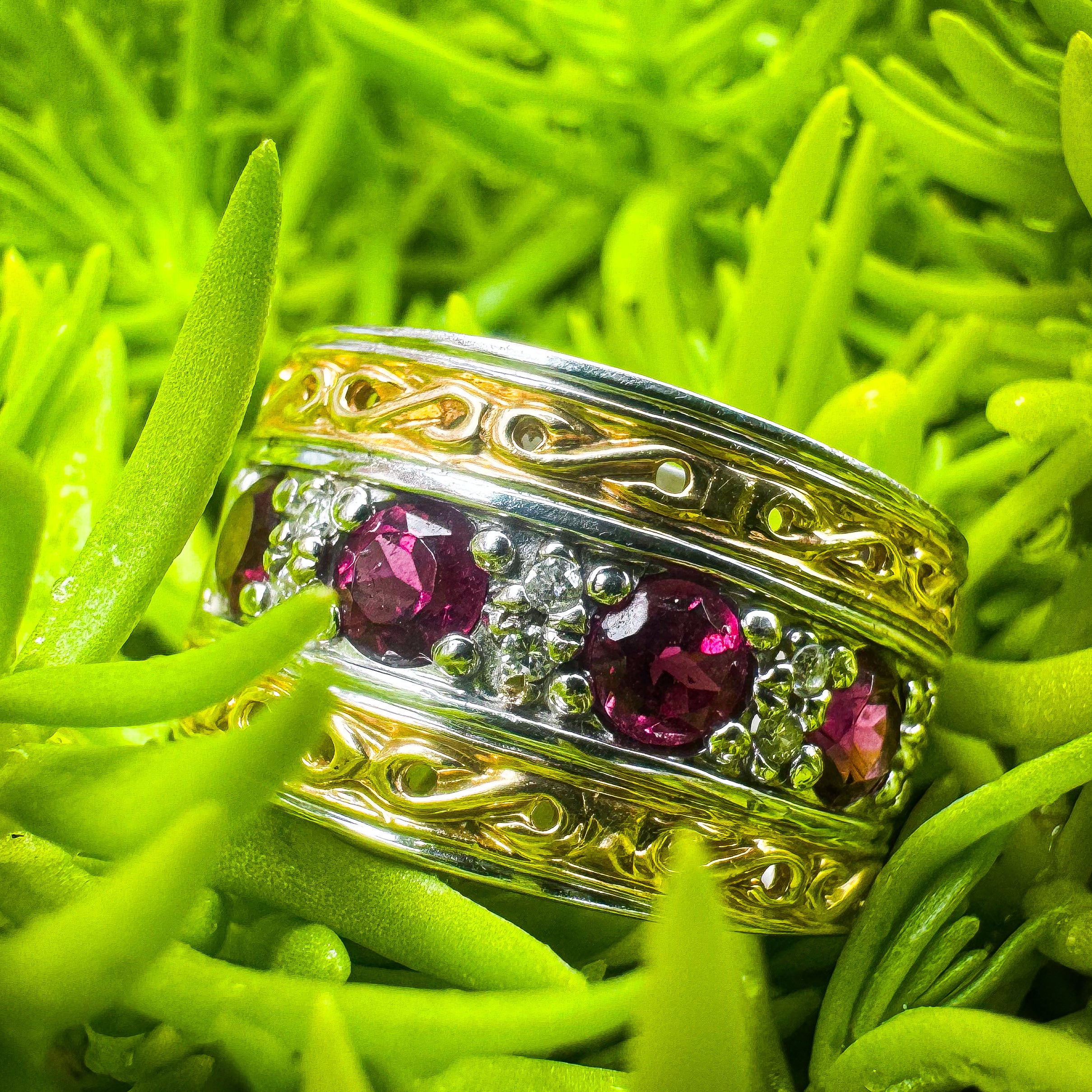 Whimsy Created Ruby & Diamond Ring